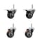 Service Caster 3 Inch Maroon Polyurethane Swivel 58 Inch Threaded Stem Caster Set 2 Total Lock Brakes SCC-TSTTL20S314-PPUB-MRN-58212-2-S-2 - alternate 1